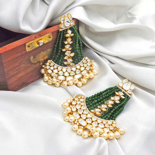 Bhagyasree Polki Long Earrings