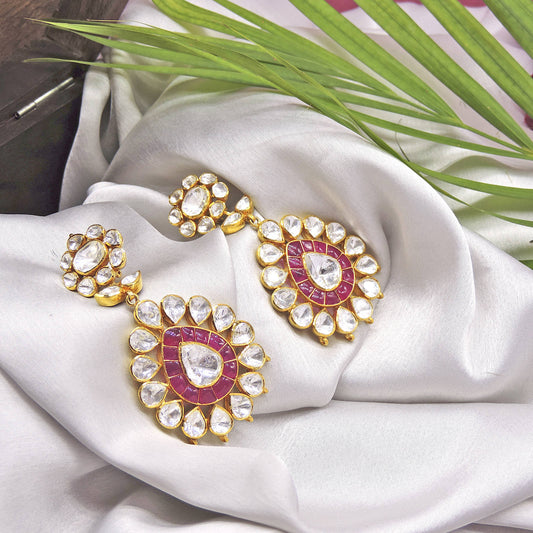 Padma Polki Long Earrings