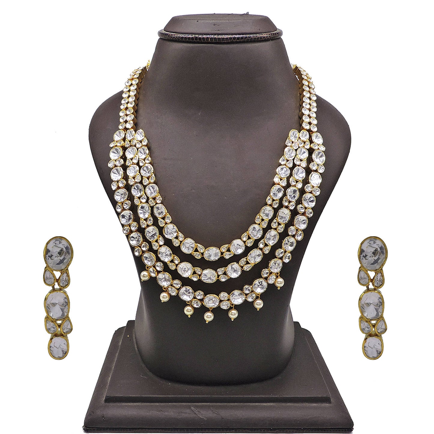 Nur Jahan Long Necklace Polki Set