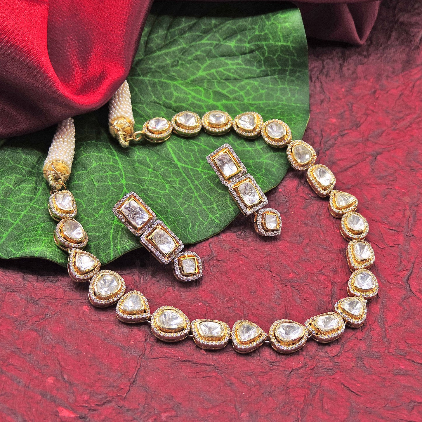 Gauhar Collar Necklace Polki Set