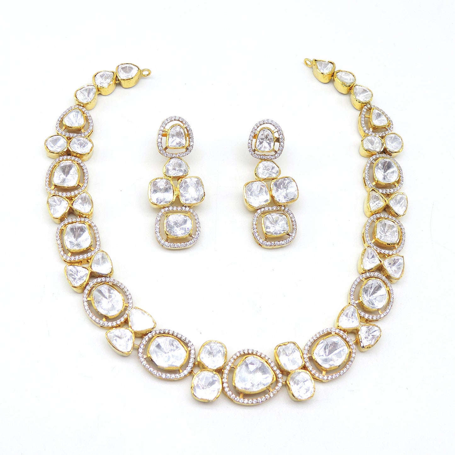 Parhez Collar Necklace Polki Set