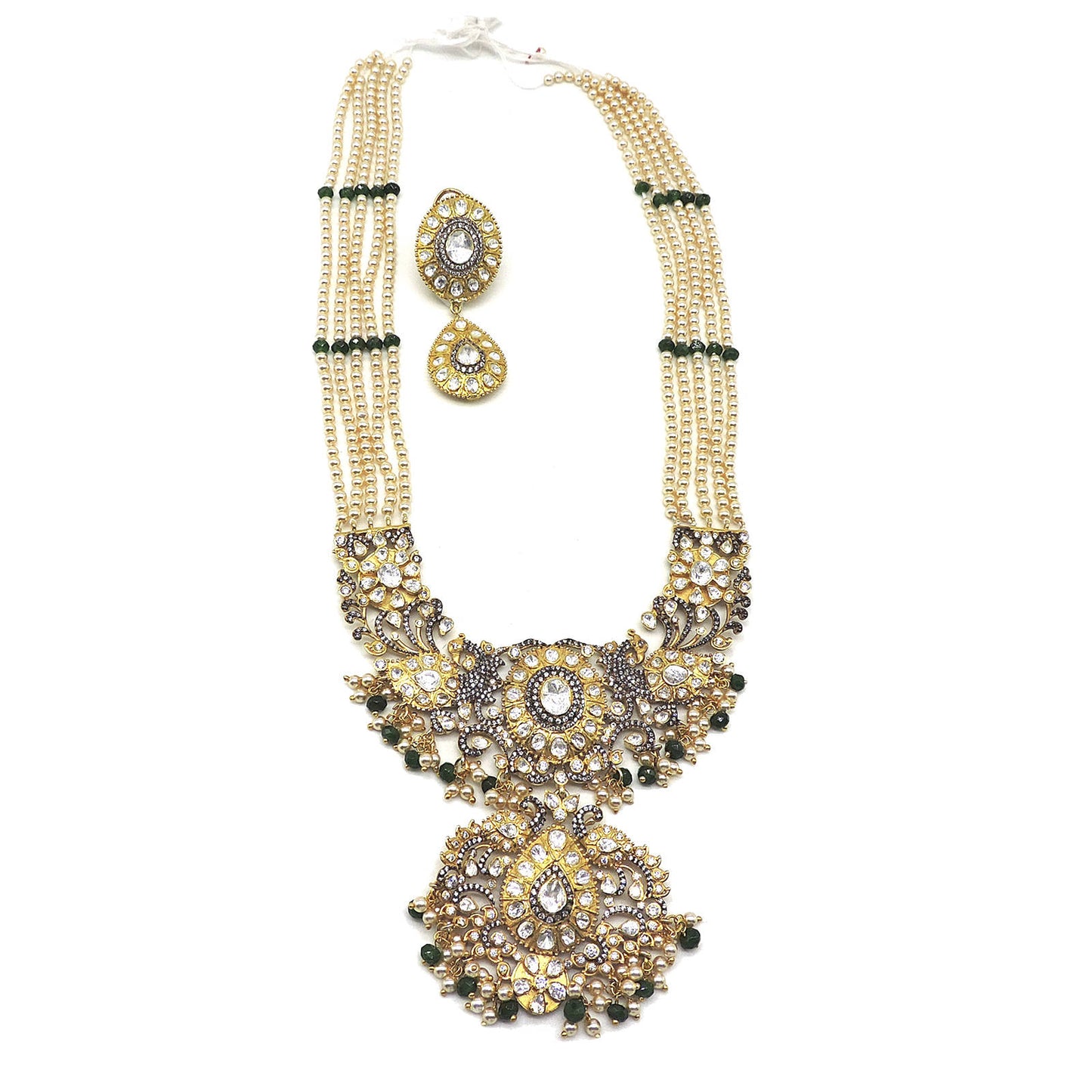 Amina Begum Long Necklace Polki Set