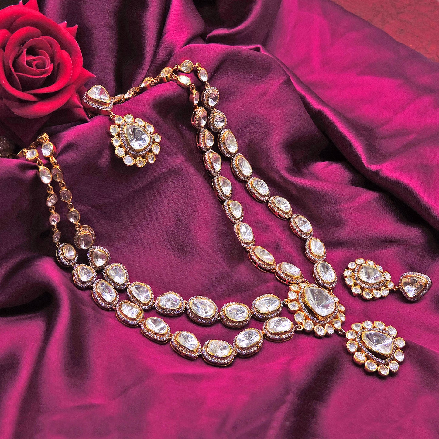 Deepika Collar Necklace Polki Set