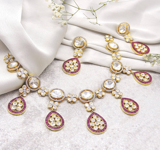 Gulnaz Necklace Polki Set