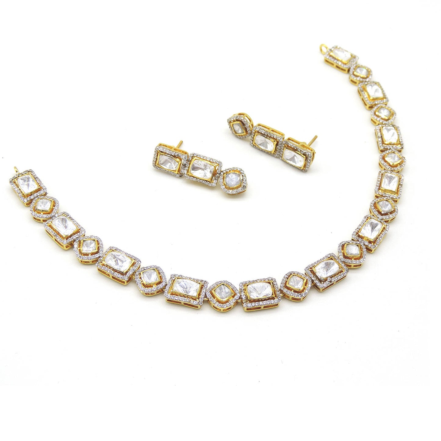 Jhalak Collar Necklace Polki Set