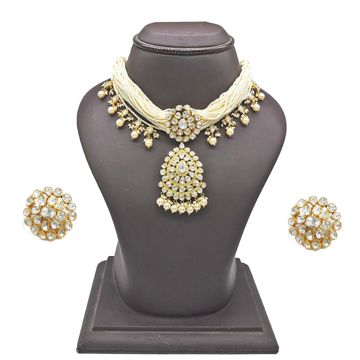 Advaita Bead Choker Polki Set